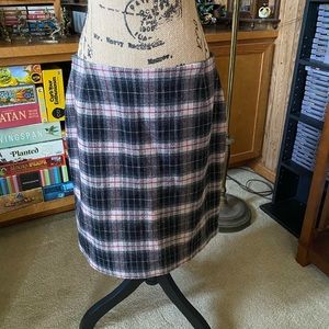 Apostrophe Wool Mini Skirt